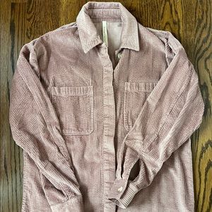 Group Babaton pink corduroy shirt jacket, M